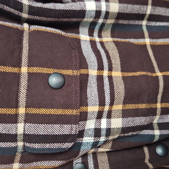 Sun + Stone Brown SHEARING Plaid Shirt - Picture 4 of 15